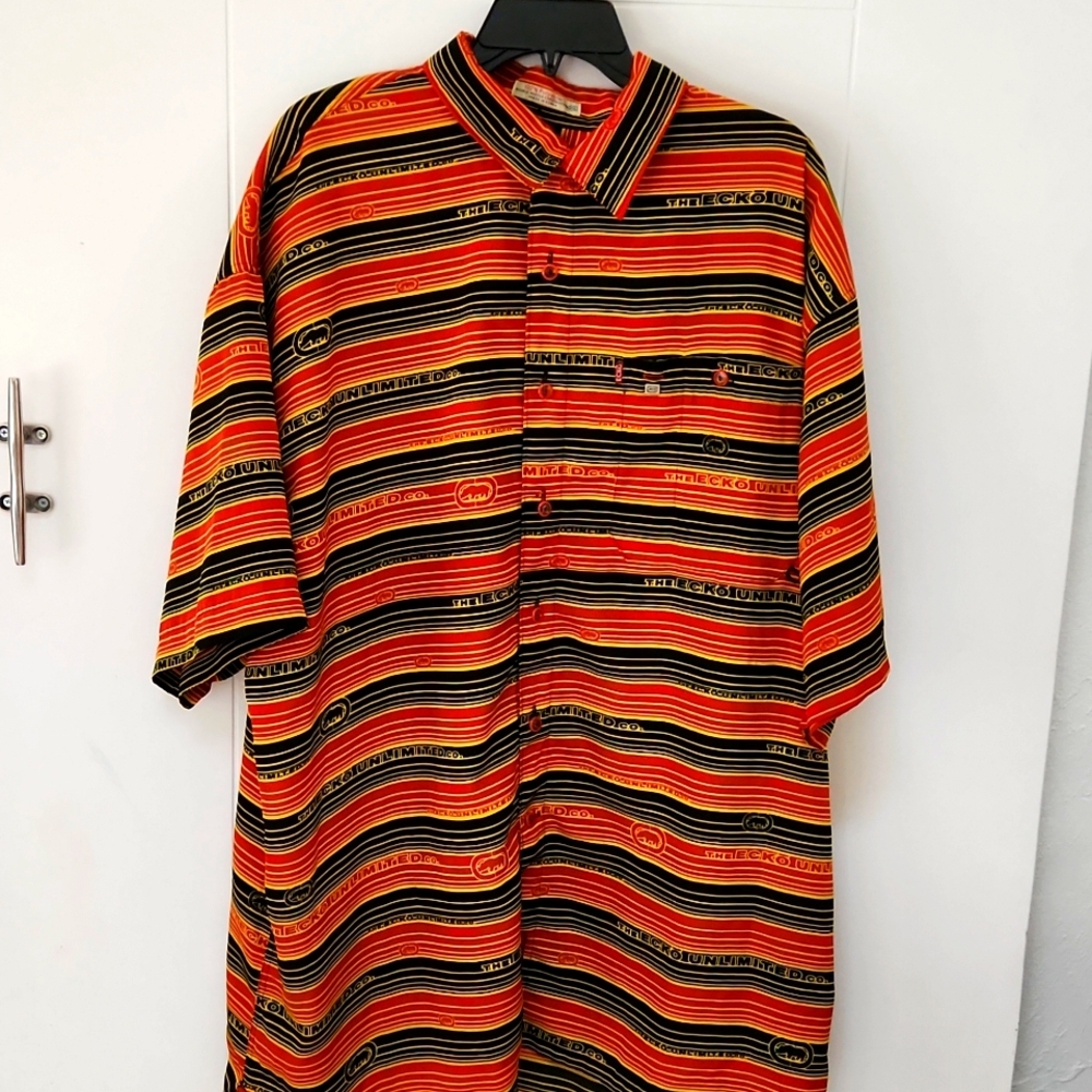 Vintage 90's Ecko Unlimited Polyester Button Shirt XXL Y2K